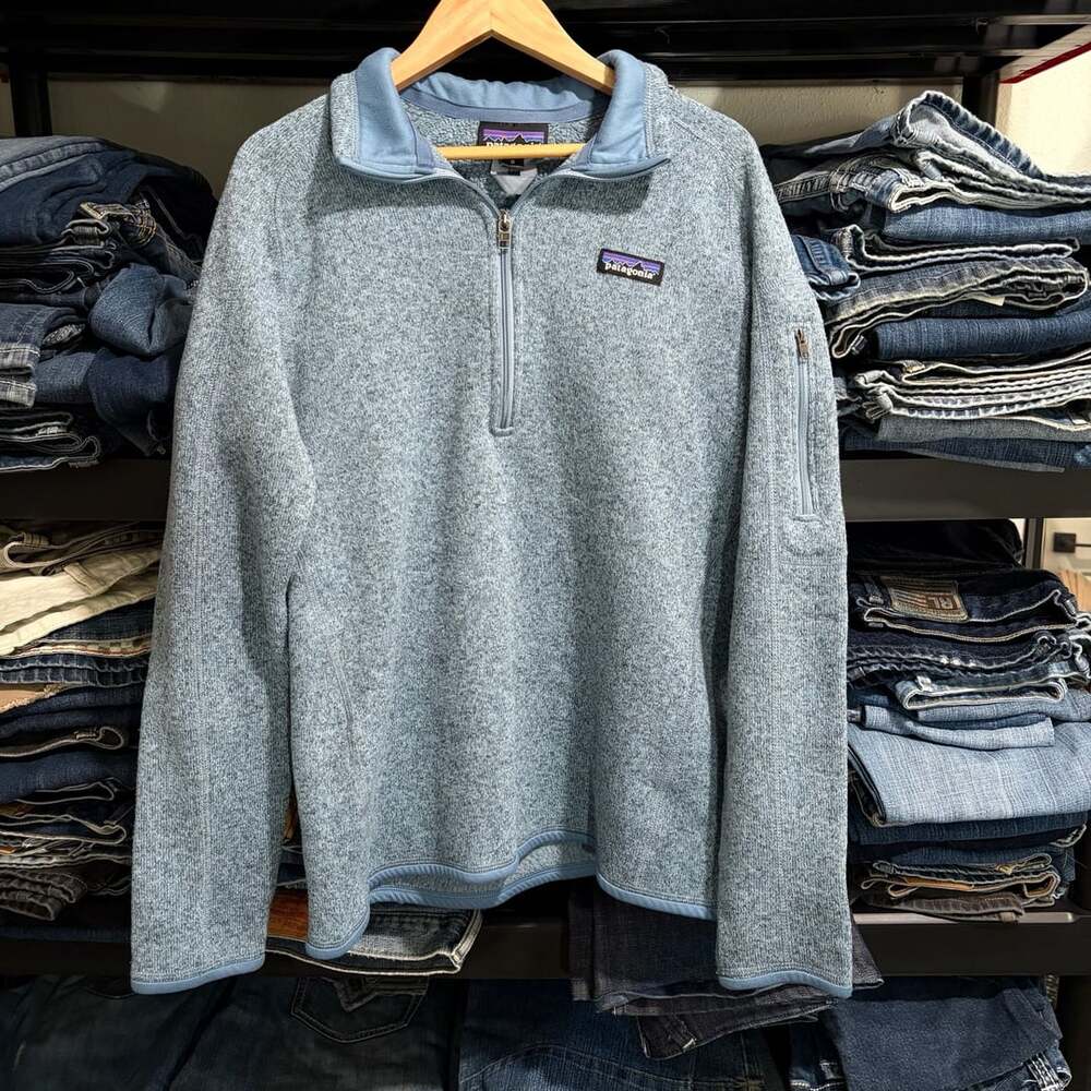 Patagonia Women's Better Sweater 1/4-Zip Pullover Fleece Jacket Blue Size M